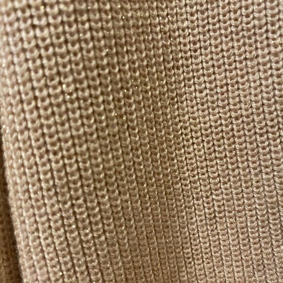 WHBM Pink Sweater w Silver Metallic Shimmer Detailing Size Medium - Picture 6 of 9